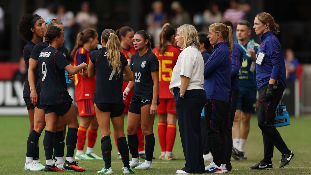 Emma Hayes and the United States were beaten by Spain on Saturday in the first of two friendlies against the reigning world champions. — Article image accompanying Hayes wants fast start from USWNT in second game against Spain on WagerUp Sports News.