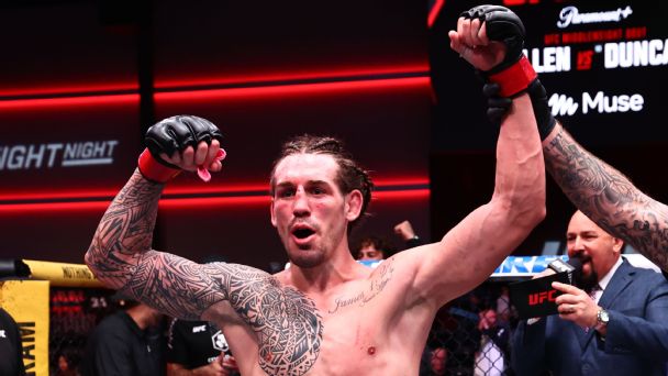 Brendan Allen won Saturday's UFC middleweight main event for his fourth straight victory. — Article image accompanying Brendan Allen submits his case for moving up in MMA divisional rankings on WagerUp Sports News.