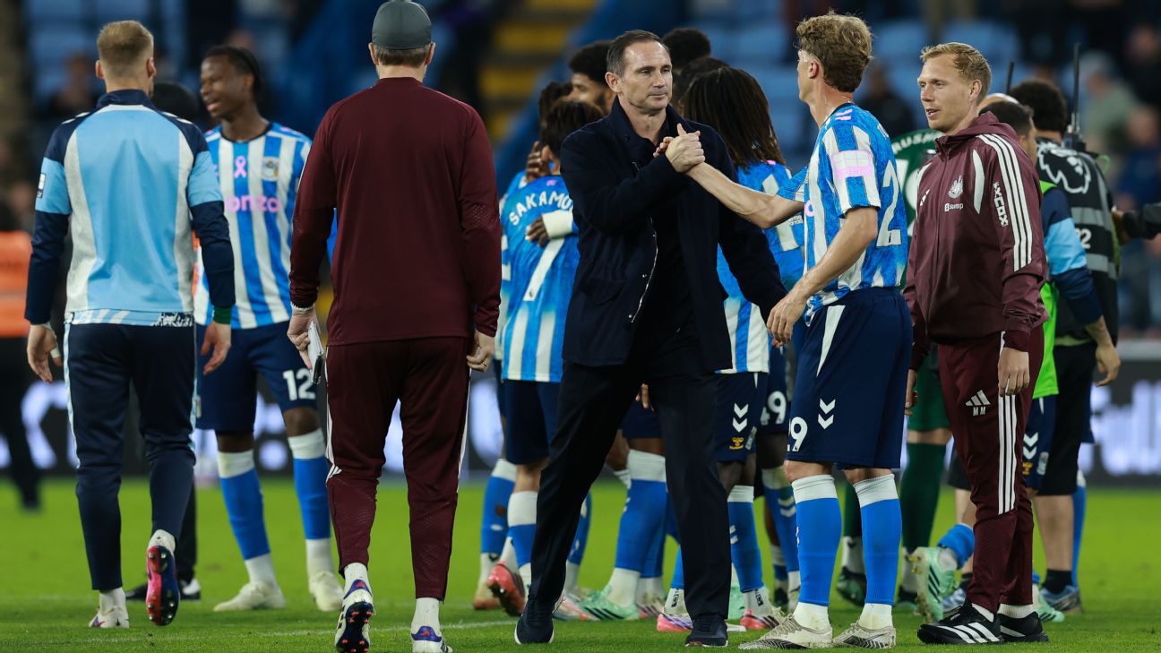 Coventry manager Frank Lampard celebrates with his team after a win over Newcastle in the Premier League. — Article image accompanying Lampard: Coventry 'feet on the ground' after Newcastle win on WagerUp Sports News. Coventry manager Frank Lampard celebrates with his team after a win over Newcastle in the Premier League. — Article image accompanying Lampard: Coventry 'feet on the ground' after Newcastle win on WagerUp Sports News.