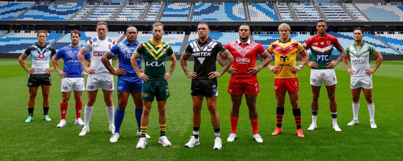Players representing each of the Rugby League World Cup teams pose on Allianz Stadium. — Article image accompanying 2026 Rugby League World Cup fixtures, scores, table, squads on WagerUp Sports News. Players representing each of the Rugby League World Cup teams pose on Allianz Stadium. — Article image accompanying 2026 Rugby League World Cup fixtures, scores, table, squads on WagerUp Sports News.