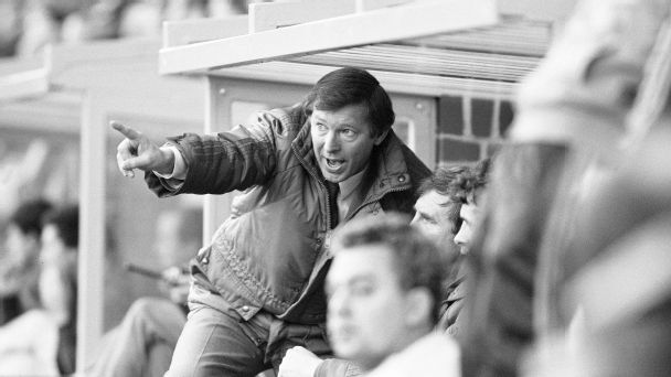 Manchester United manager Alex Ferguson watches his side in action against Norwich City in the League Division One match at Carrow Road, only his second game in charge since his appointment.
