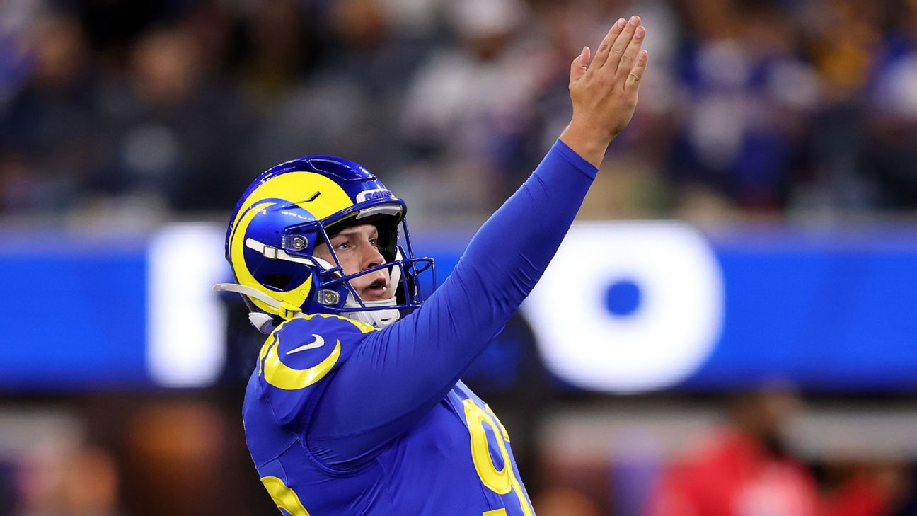 Article image accompanying Sources: Rams release kicker Mevis after miscues in loss, sign Grupe from Jets on WagerUp Sports News.