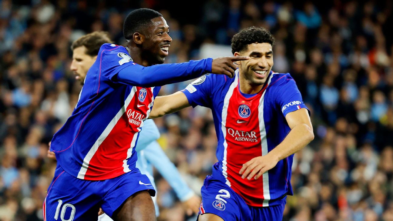 Paris Saint-Germain at Manchester City photodesk