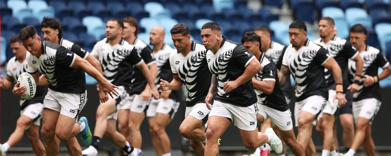Erin Clark of New Zealand warms up with team mates d — Article image accompanying 'All love': All Blacks inspiring NZ's Rugby League World Cup tilt on WagerUp Sports News. Erin Clark of New Zealand warms up with team mates d — Article image accompanying 'All love': All Blacks inspiring NZ's Rugby League World Cup tilt on WagerUp Sports News.
