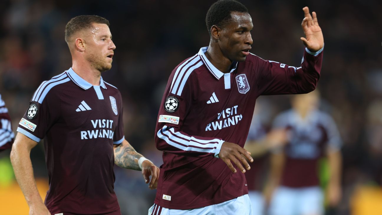 Nicolas Jackson celebrates scoring his second goal for Aston Villa against Fenerbahce. — Article image accompanying Aston Villa run riot with 6-0 thrashing of Fenerbahce on WagerUp Sports News. Nicolas Jackson celebrates scoring his second goal for Aston Villa against Fenerbahce. — Article image accompanying Aston Villa run riot with 6-0 thrashing of Fenerbahce on WagerUp Sports News.