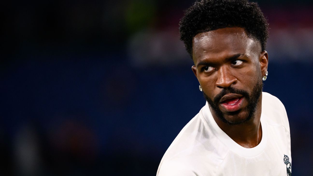 Article image accompanying Vinícius Júnior 'angry,' vows to return to top Real Madrid form on WagerUp Sports News.