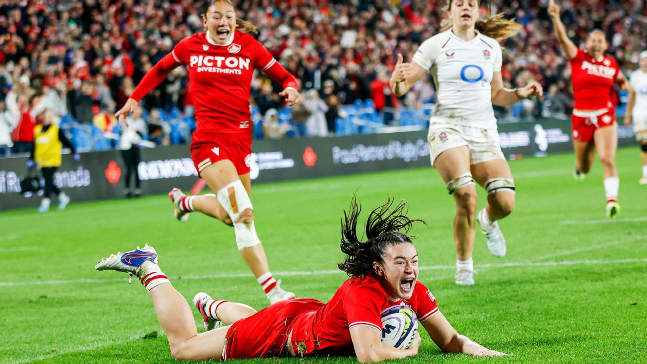 Article image accompanying Canada 24-21: England: Red Roses' 40-match, near-four-year, winning run comes to an end on WagerUp Sports News. Article image accompanying Canada 24-21: England: Red Roses' 40-match, near-four-year, winning run comes to an end on WagerUp Sports News.