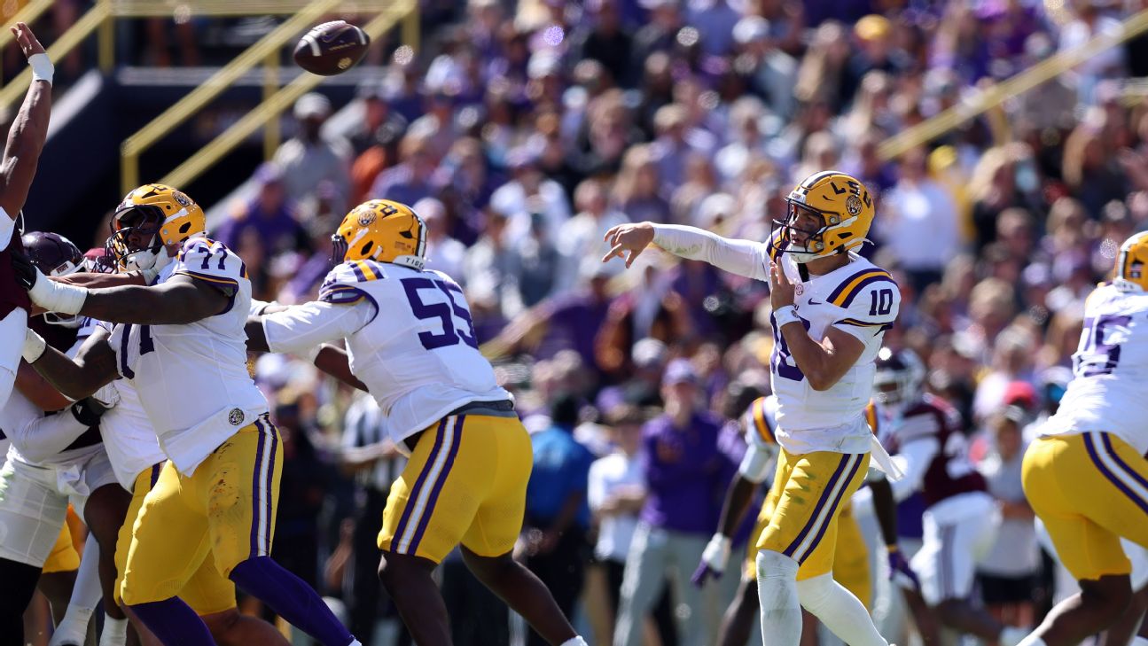 Article image accompanying Sam Leavitt throws for 4 TDs as LSU routs injury-depleted Mississippi State on WagerUp Sports News. Article image accompanying Sam Leavitt throws for 4 TDs as LSU routs injury-depleted Mississippi State on WagerUp Sports News.