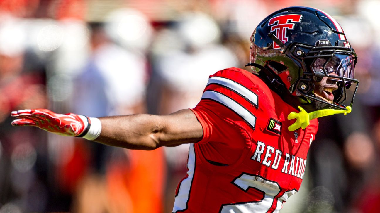 Texas Tech running back J'Koby Williams had 11 carries for 165 yards and a pair of touchdowns against Arizona State. — Article image accompanying College Football Playoff Bubble Watch after Week 7 on WagerUp Sports News.