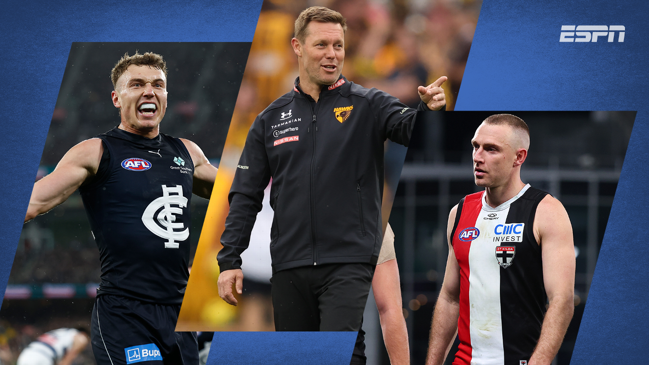 After the player movement period, how does each team stack up heading into 2027? — Article image accompanying Way-too-early AFL tiers: There's a clear flag favourite; 'silly season' winners and losers on WagerUp Sports News. After the player movement period, how does each team stack up heading into 2027? — Article image accompanying Way-too-early AFL tiers: There's a clear flag favourite; 'silly season' winners and losers on WagerUp Sports News.