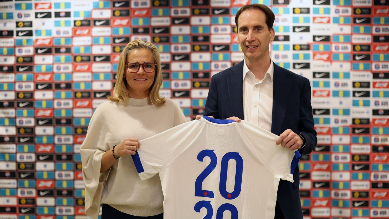 Sarina Wiegman will remain England boss until 2029. — Article image accompanying Sarina Wiegman extends England contract through to Euro 2029 on WagerUp Sports News. Sarina Wiegman will remain England boss until 2029. — Article image accompanying Sarina Wiegman extends England contract through to Euro 2029 on WagerUp Sports News.