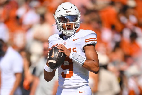 Article image accompanying Sources: Texas to give QB KJ Lacey Jr. increased first-team reps on WagerUp Sports News. Article image accompanying Sources: Texas to give QB KJ Lacey Jr. increased first-team reps on WagerUp Sports News.