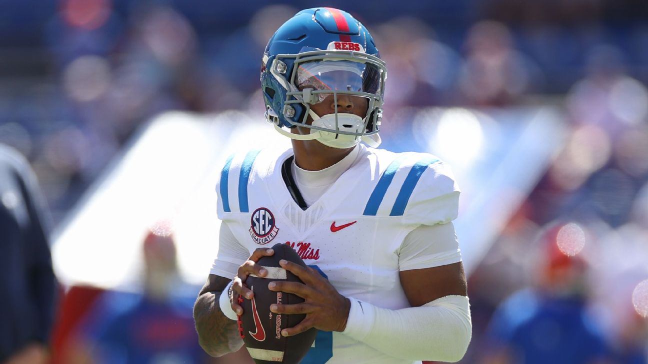 Ole Miss QB Trinidad Chambliss should be able to handle the Texas defense on Saturday, though it will be among the tougher opponents he's faced so far this year. — Article image accompanying Texas-Ole Miss best bets: Chambliss, Manning and more keys to the SEC showdown on WagerUp Sports News. Ole Miss QB Trinidad Chambliss should be able to handle the Texas defense on Saturday, though it will be among the tougher opponents he's faced so far this year. — Article image accompanying Texas-Ole Miss best bets: Chambliss, Manning and more keys to the SEC showdown on WagerUp Sports News.