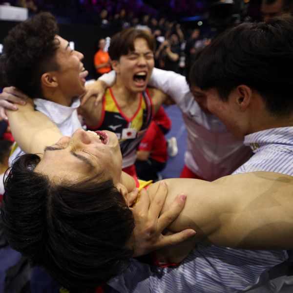 Article image accompanying Japan captures gold in men's team final at world gymnastics championships on WagerUp Sports News. Article image accompanying Japan captures gold in men's team final at world gymnastics championships on WagerUp Sports News.
