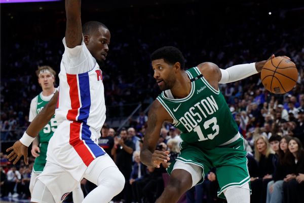Paul George scored 38 points -- the most by a Celtic in his debut, and the fifth most by a player in his first game with an NBA franchise -- in a 121-113 defeat to the Pistons on Tuesday. But as George put it: "I'm not a moral victory guy."