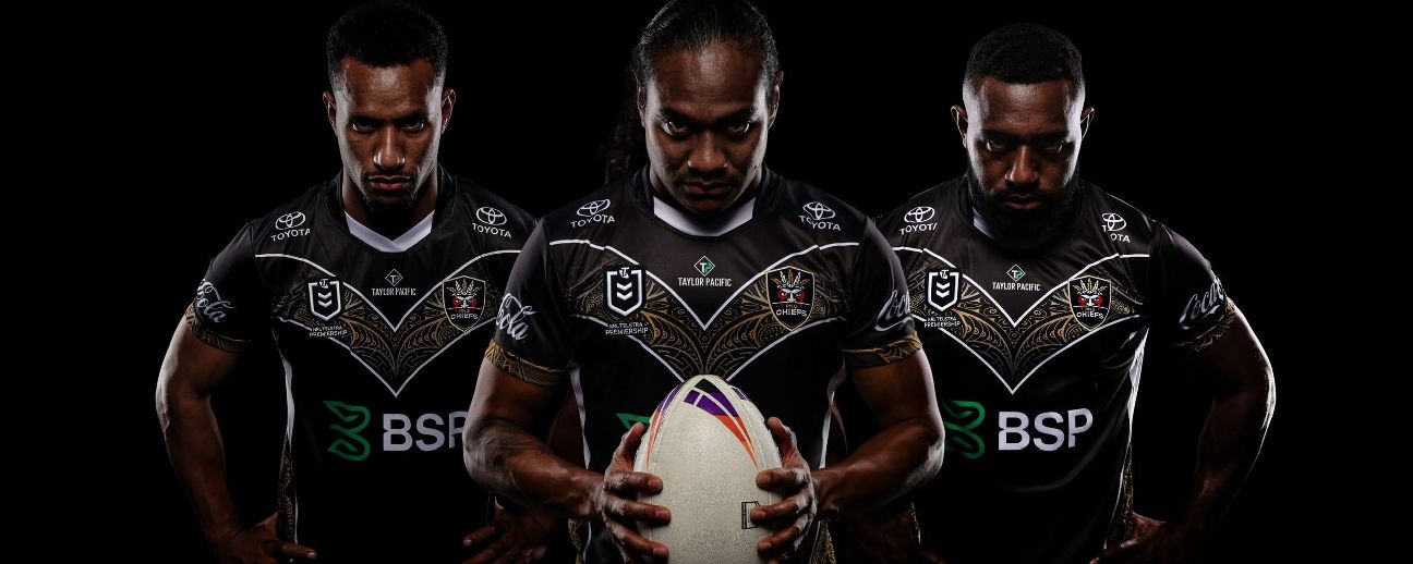 PNG Chiefs development players pose wearing the club's 2028 launch jersey. — Article image accompanying Beefed up security may let Chiefs host night NRL games on WagerUp Sports News. PNG Chiefs development players pose wearing the club's 2028 launch jersey. — Article image accompanying Beefed up security may let Chiefs host night NRL games on WagerUp Sports News.