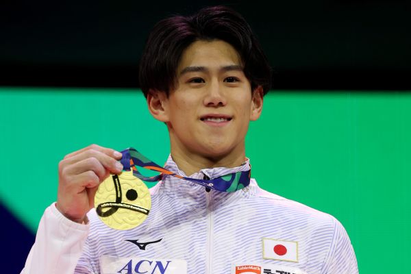 Article image accompanying Japan's Hashimoto wins 4th straight all-around gold at gymnastics worlds on WagerUp Sports News.
