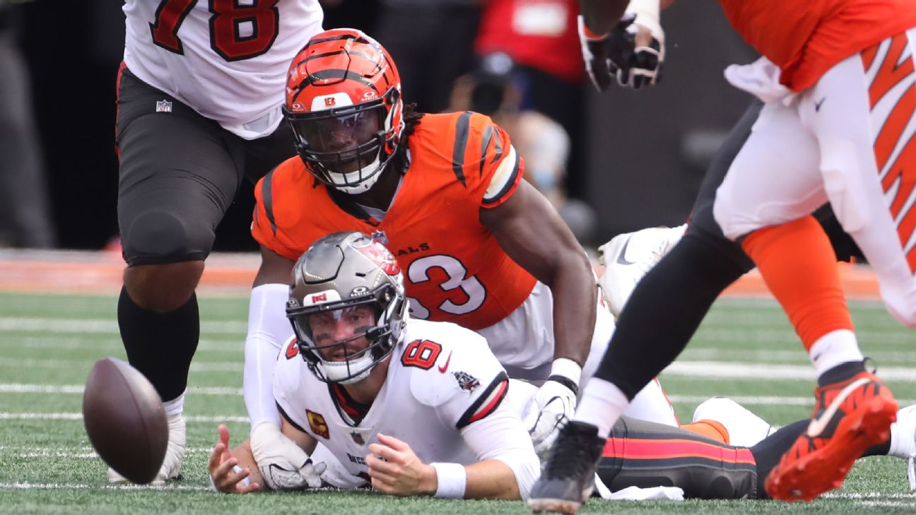 Boye Mafe's sack and forced fumble against Baker Mayfield in the Bengals' 33-27 season opener set the tone for what has been a strong season for the defensive end. — Article image accompanying Inside the silent messages Boye Mafe sends every game day on WagerUp Sports News. Boye Mafe's sack and forced fumble against Baker Mayfield in the Bengals' 33-27 season opener set the tone for what has been a strong season for the defensive end. — Article image accompanying Inside the silent messages Boye Mafe sends every game day on WagerUp Sports News.