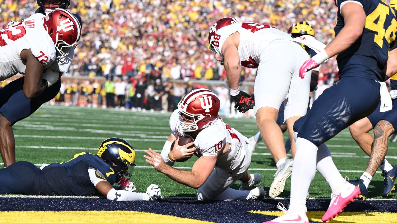 Curt Cignetti said he debated replacing Josh Hoover, who scored the winning TD in overtime, with Grant Wilson in the second half. "It’s been Josh's season and even though he’s not 100%, we’ve got to finish it out with him and he responded," Cignetti said. — Article image accompanying Malachi Toney, Darian Mensah dominate as No. 1 Miami routs Pitt on WagerUp Sports News. Curt Cignetti said he debated replacing Josh Hoover, who scored the winning TD in overtime, with Grant Wilson in the second half. "It’s been Josh's season and even though he’s not 100%, we’ve got to finish it out with him and he responded," Cignetti said. — Article image accompanying Malachi Toney, Darian Mensah dominate as No. 1 Miami routs Pitt on WagerUp Sports News.