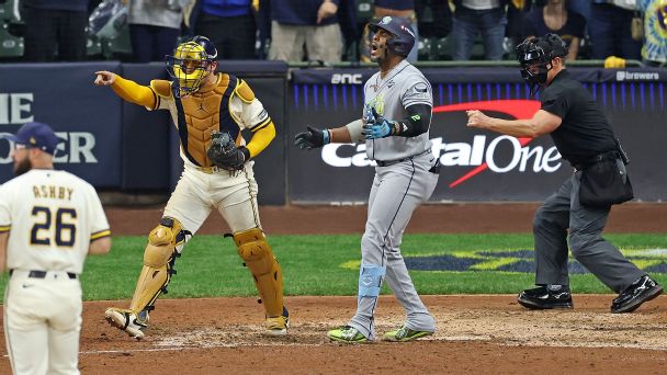 Article image accompanying What we've learned about Rays, Brewers early in World Series on WagerUp Sports News. Article image accompanying What we've learned about Rays, Brewers early in World Series on WagerUp Sports News.