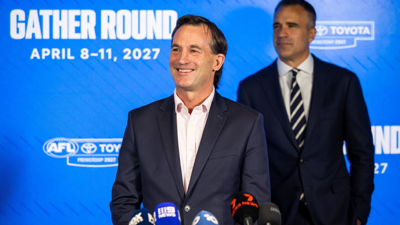 The AFL has released the Gather Round fixture for 2027. — Article image accompanying AFL releases fixture for 2027 Gather Round on WagerUp Sports News. The AFL has released the Gather Round fixture for 2027. — Article image accompanying AFL releases fixture for 2027 Gather Round on WagerUp Sports News.