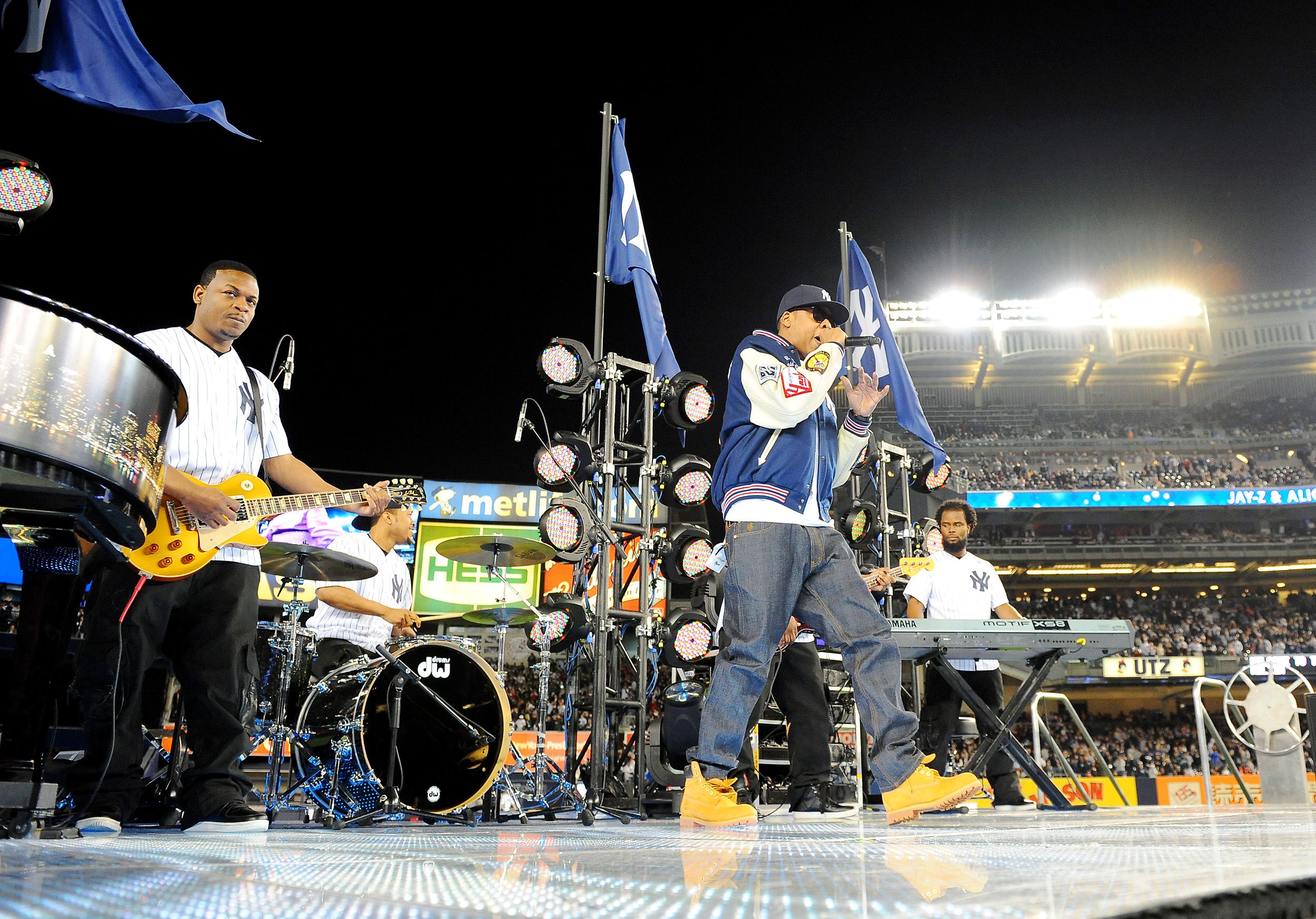 Jay-Z has a celebrated history of performing at Yankee Stadium. — Article image accompanying Jay-Z's road to the Super Bowl: Were the clues there all along? on WagerUp Sports News. Jay-Z has a celebrated history of performing at Yankee Stadium. — Article image accompanying Jay-Z's road to the Super Bowl: Were the clues there all along? on WagerUp Sports News.