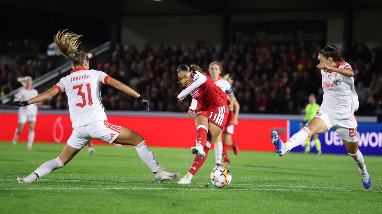 Article image accompanying Arsenal vs. Benfica LIVE: Women's Champions League reaction as Gunners chase second win in Europe on WagerUp Sports News. Article image accompanying Arsenal vs. Benfica LIVE: Women's Champions League reaction as Gunners chase second win in Europe on WagerUp Sports News.