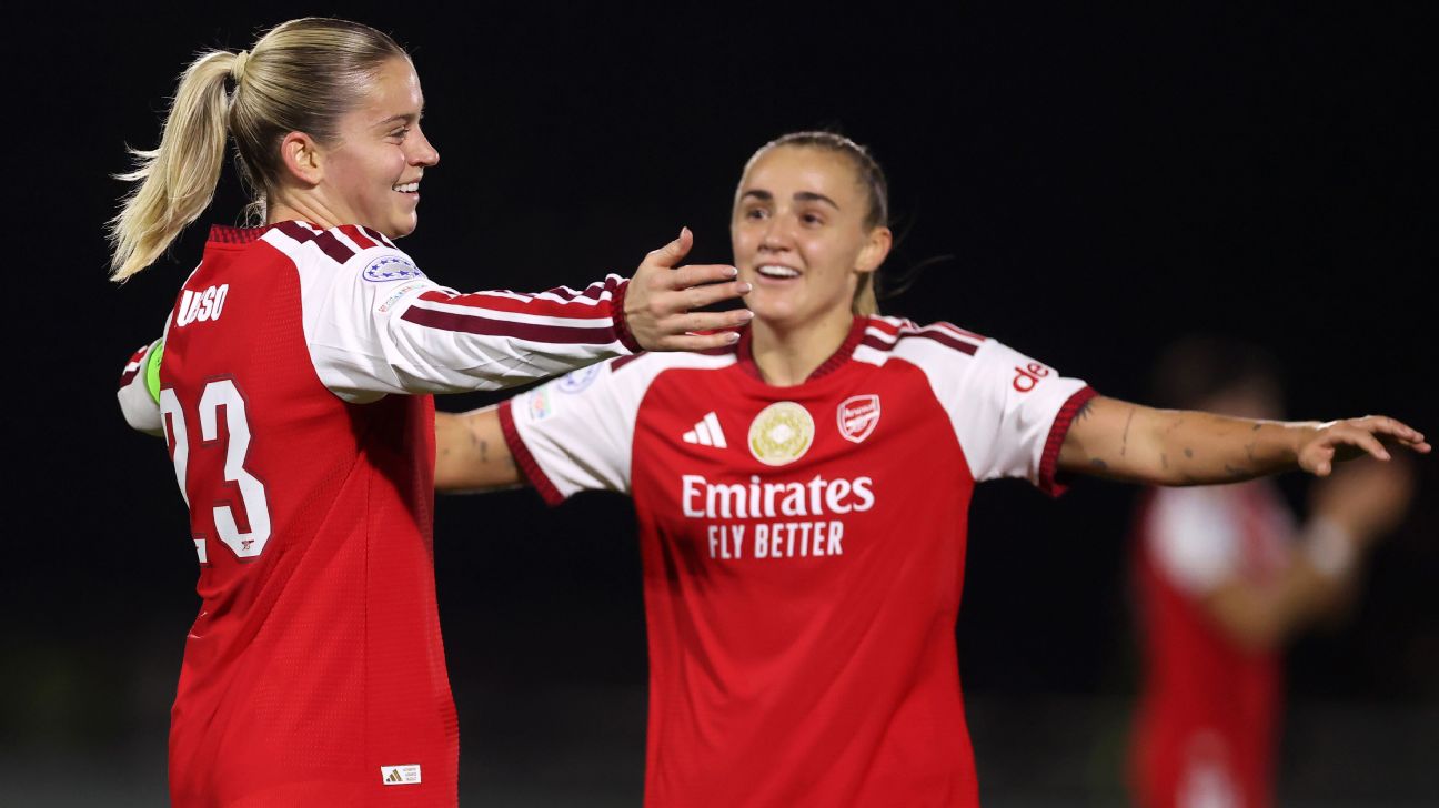 Article image accompanying Arsenal vs. Benfica LIVE: Women's Champions League updates as Gunners lead through Alessia Russo on WagerUp Sports News. Article image accompanying Arsenal vs. Benfica LIVE: Women's Champions League updates as Gunners lead through Alessia Russo on WagerUp Sports News.