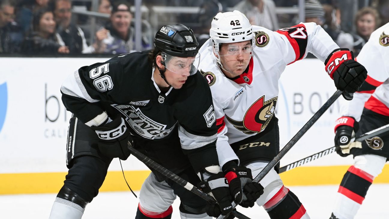 Senators' Hodgson ejected after hitting Kings' Clarke into boards