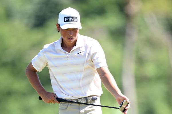 Article image accompanying BYU sophomore Akina, 20, fires 64 to grab share of Mexico Open lead on WagerUp Sports News.