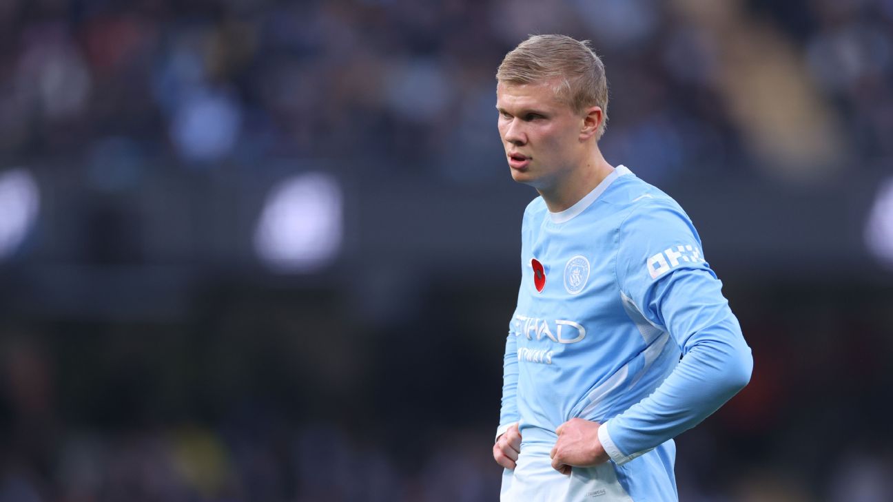 Erling Haaland — Article image accompanying Premier League live updates: Chelsea punish wasteful Man United, City face Brighton on WagerUp Sports News.